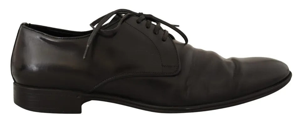 Dolce & Gabbana Black Leather Derby Dress Formal Shoes Dolce & Gabbana