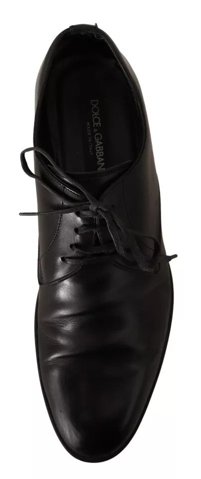 Dolce & Gabbana Black Leather Derby Dress Formal Shoes Dolce & Gabbana