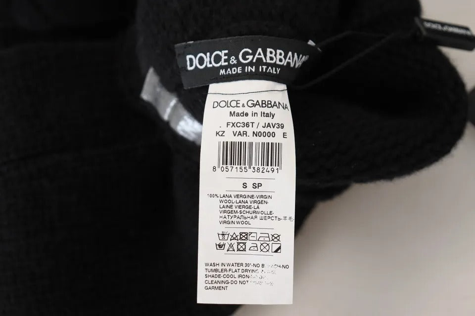 Dolce & Gabbana Black Wool Knit Calf Long Women Accessory Socks Dolce & Gabbana