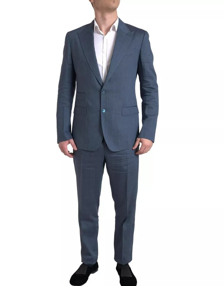 Dolce & Gabbana Blue 2 Piece Single Breasted NAPOLI Suit Dolce & Gabbana