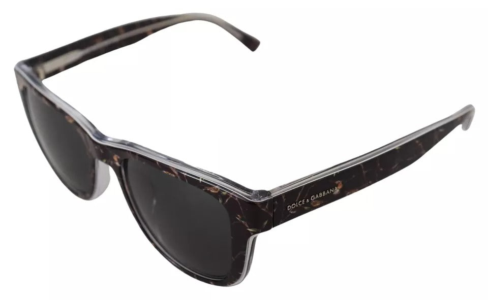 Dolce & Gabbana Black Plastic Full Rim Gray Mirror Lens DG4284-F Sunglasses