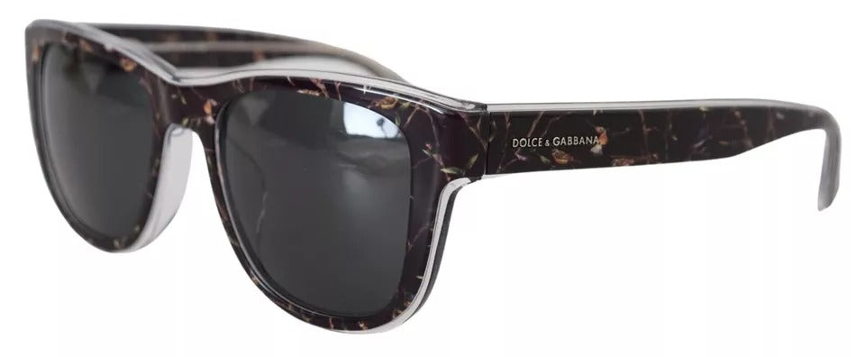 Dolce & Gabbana Black Plastic Full Rim Gray Mirror Lens DG4284-F Sunglasses