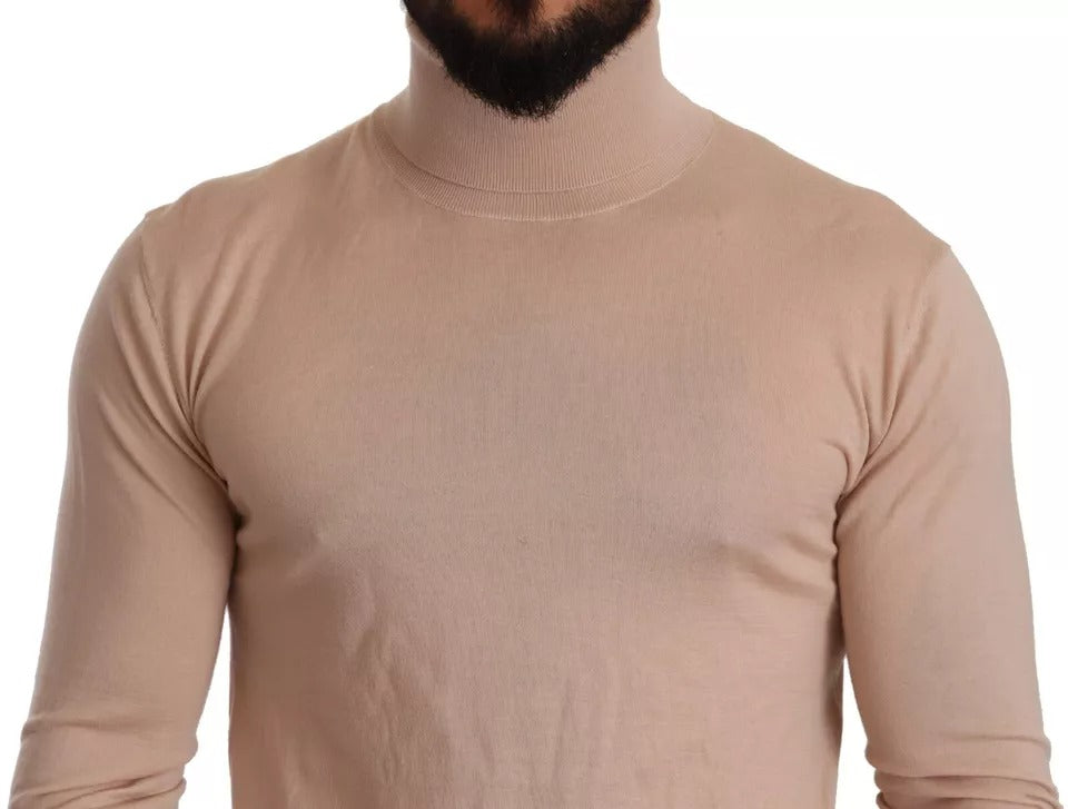 Dolce & Gabbana Beige Cashmere Turtleneck Pullover Sweater Dolce & Gabbana