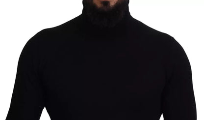 Dolce & Gabbana Black Cashmere Turtleneck Pullover Sweater Dolce & Gabbana