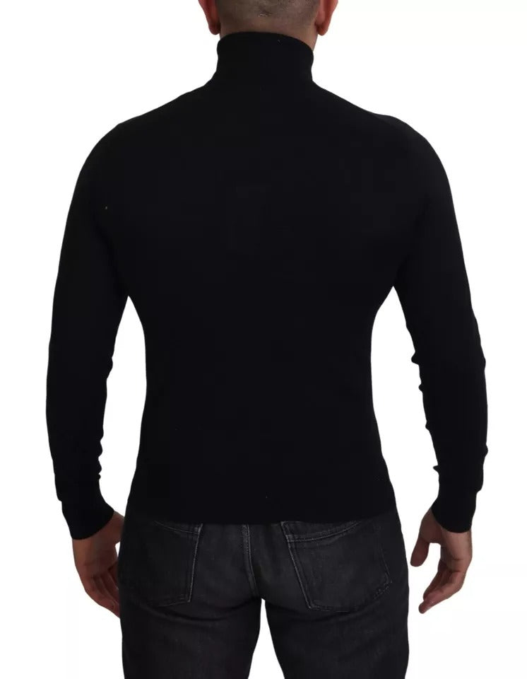 Dolce & Gabbana Black Cashmere Turtleneck Pullover Sweater Dolce & Gabbana