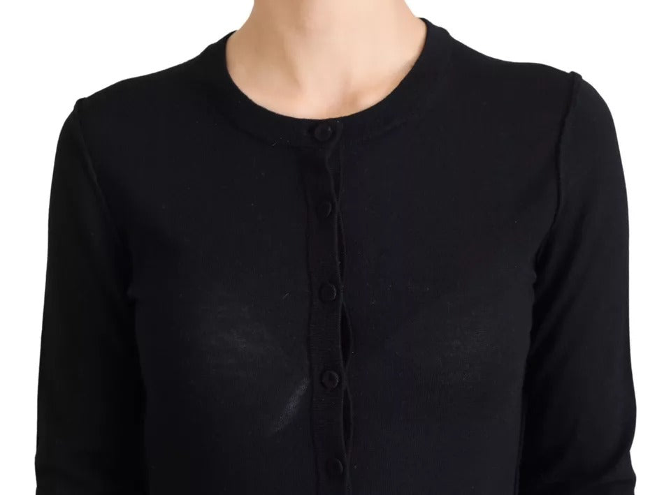 Dolce & Gabbana Black Long Sleeve Blouse Sweater Dolce & Gabbana