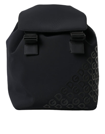 Dolce & Gabbana Black Neoprene Nylon DG Logo School Backpack Bag Dolce & Gabbana