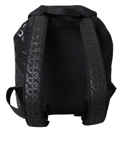 Dolce & Gabbana Black Neoprene Nylon DG Logo School Backpack Bag Dolce & Gabbana