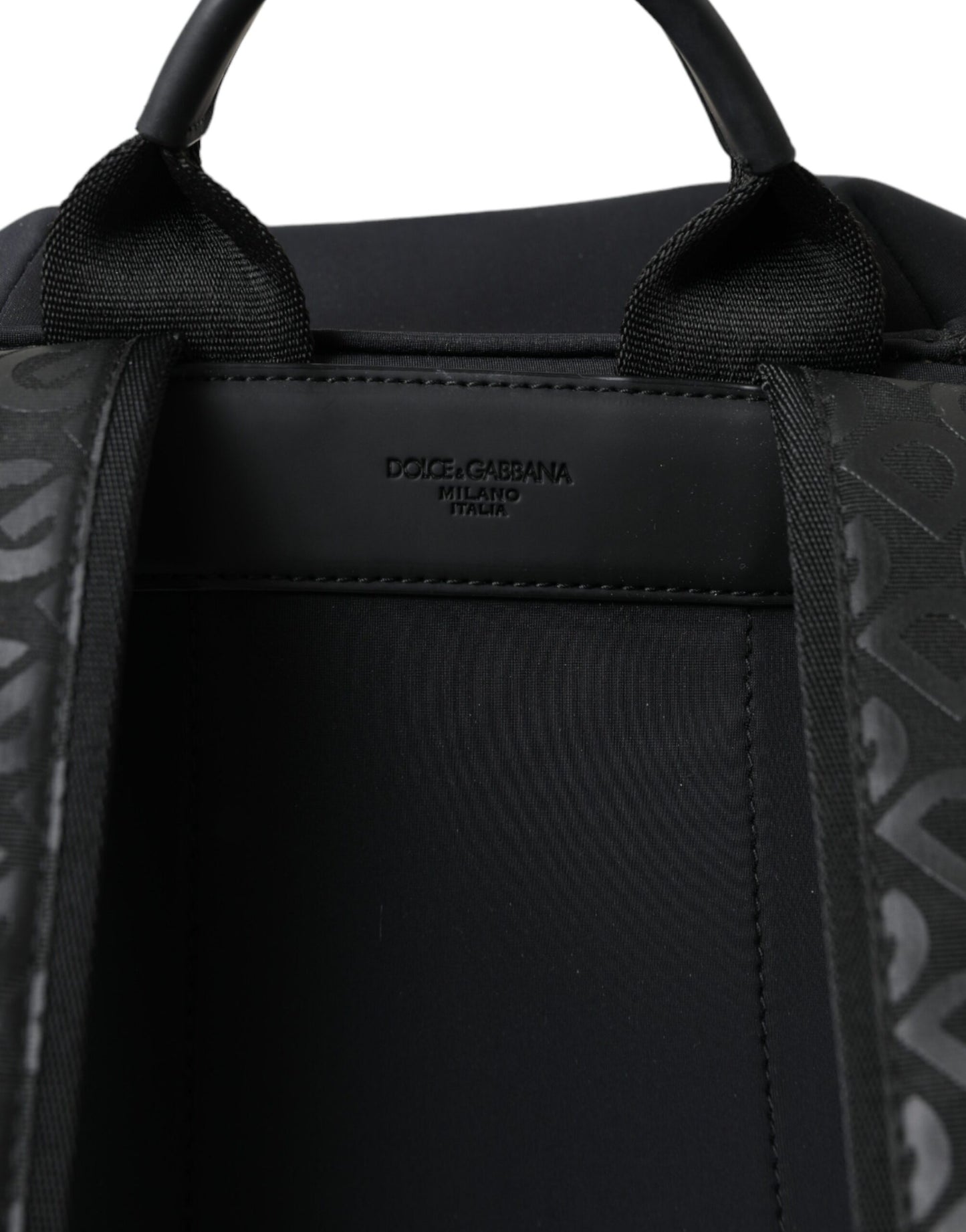 Dolce & Gabbana Black Neoprene Nylon DG Logo School Backpack Bag Dolce & Gabbana