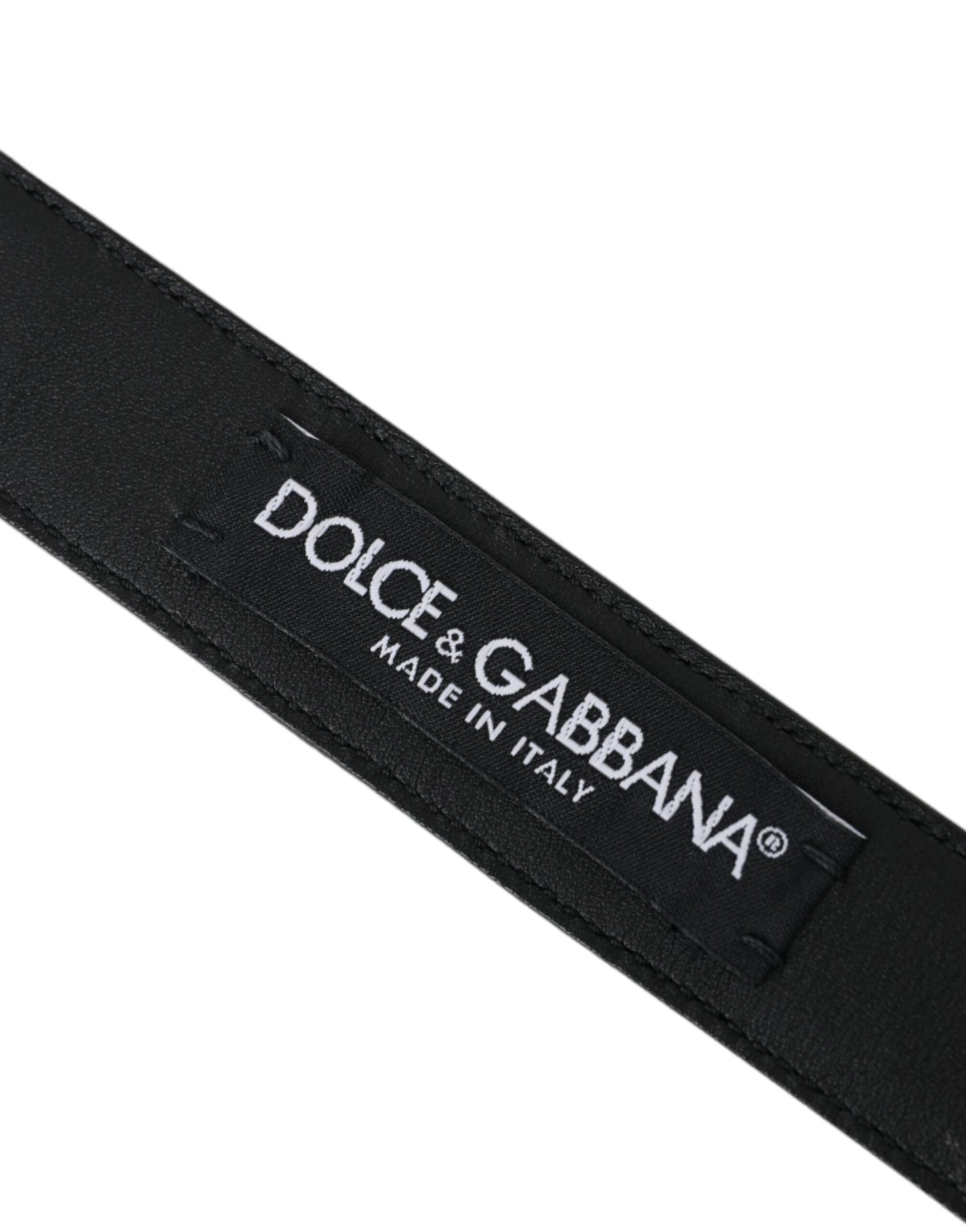 Dolce & Gabbana Dark Brown Perforated Leather Metal Buckle Belt Men Dolce & Gabbana