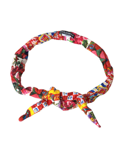 Dolce & Gabbana Multicolor Carretto Print Waist Belt Dolce & Gabbana