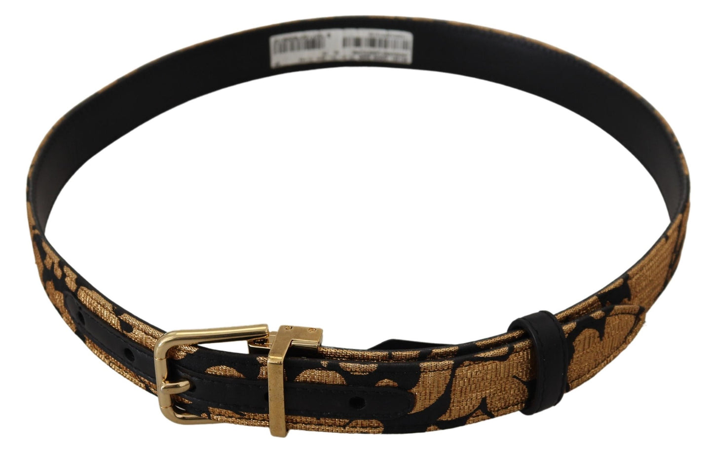 Dolce & Gabbana Multicolor Jacquard Leather Logo Buckle Belt Dolce & Gabbana