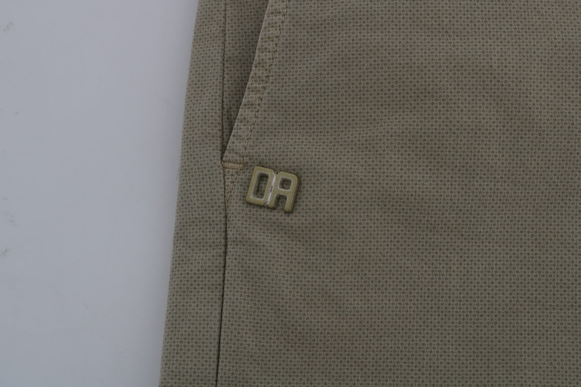 Daniele Alessandrini Beige Slim Fit Chinos for Sophisticated Style Daniele Alessandrini