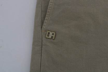 Daniele Alessandrini Beige Slim Fit Chinos for Sophisticated Style Daniele Alessandrini