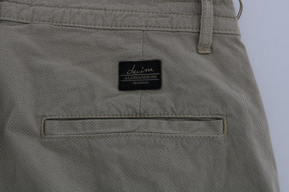 Daniele Alessandrini Beige Slim Fit Chinos for Sophisticated Style Daniele Alessandrini