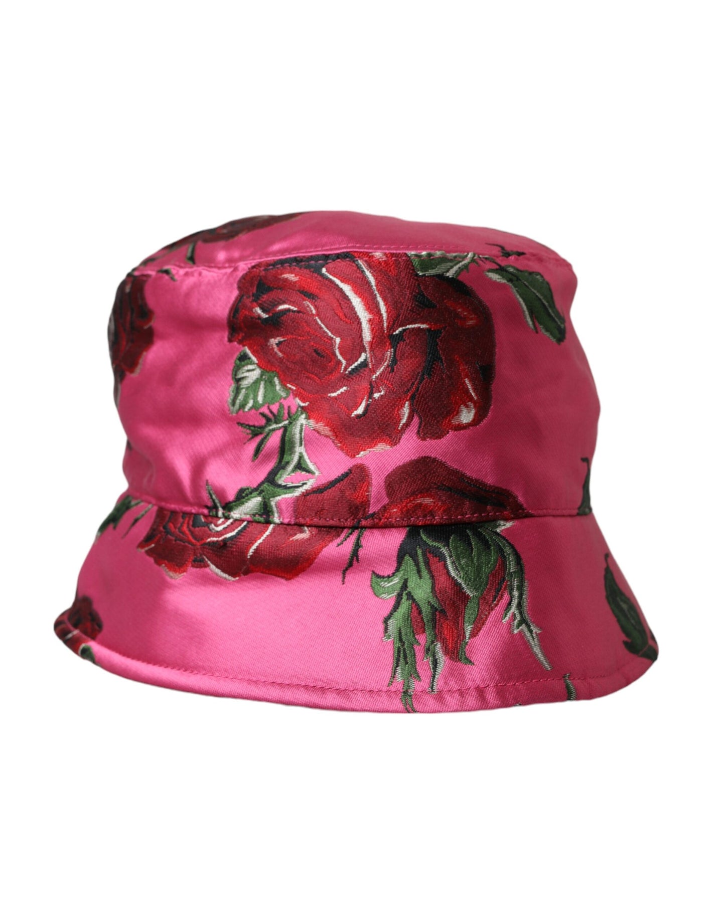 Dolce & Gabbana Pink Floral Cap Cotton Bucket Hat Men Dolce & Gabbana