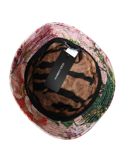 Dolce & Gabbana Multicolor Floral Jacquard Bucket Hat Men Dolce & Gabbana