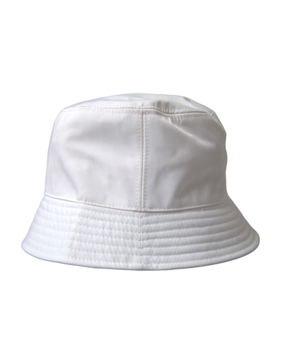 Dolce & Gabbana White Cotton Cap Bucket Capello Hat Men Dolce & Gabbana