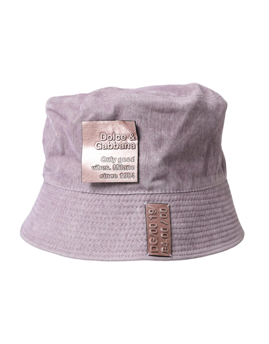 Dolce & Gabbana Light Brown Nylon Canvas Bucket Hat Men Dolce & Gabbana