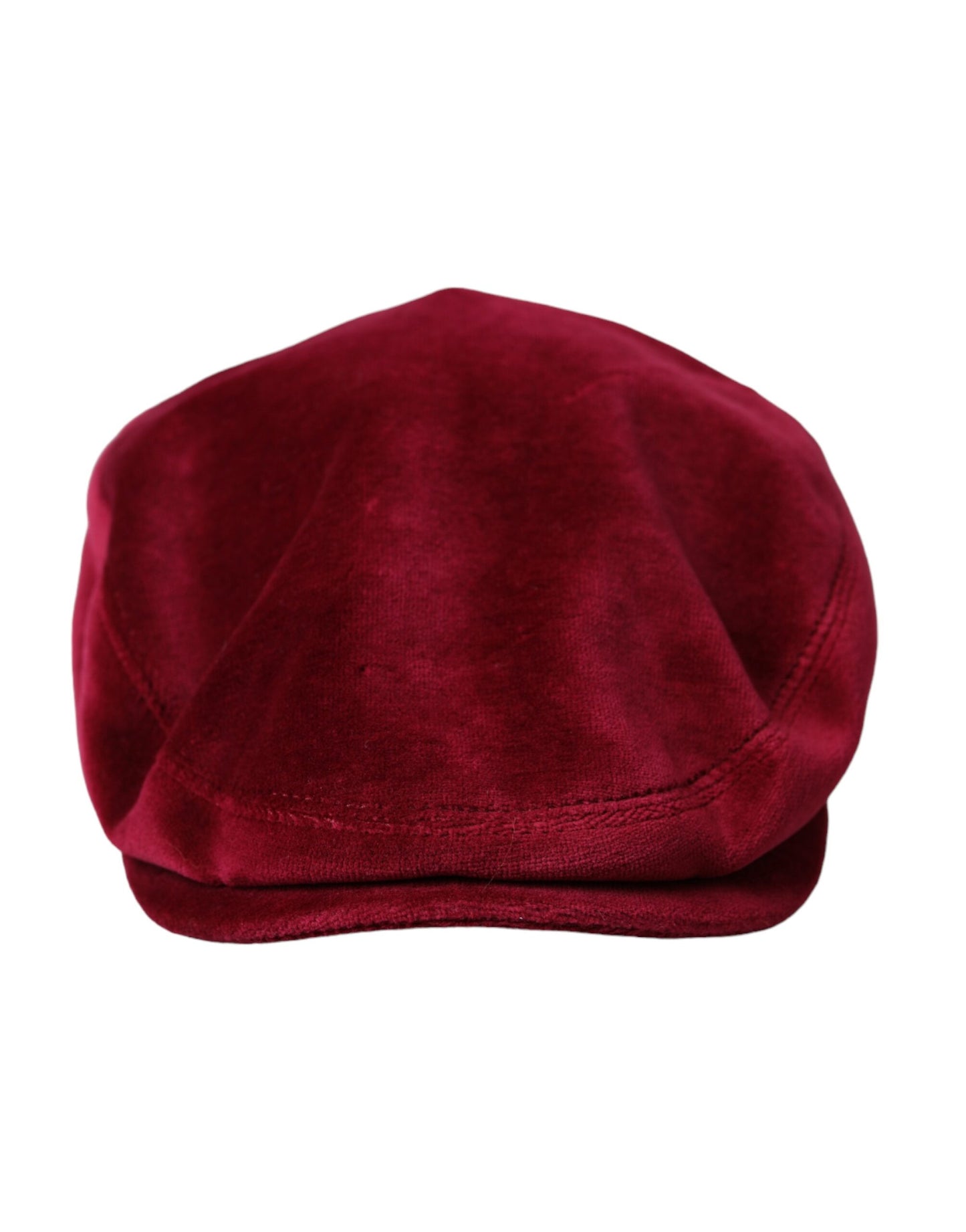 Dolce & Gabbana Maroon Velvet Cotton Newsboy Hat Men Dolce & Gabbana