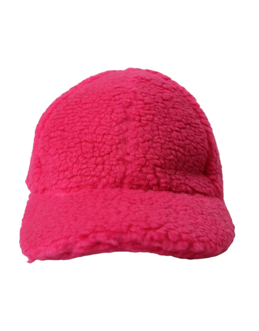 Dolce & Gabbana Pink Fleece Plush Baseball Hat Men Dolce & Gabbana