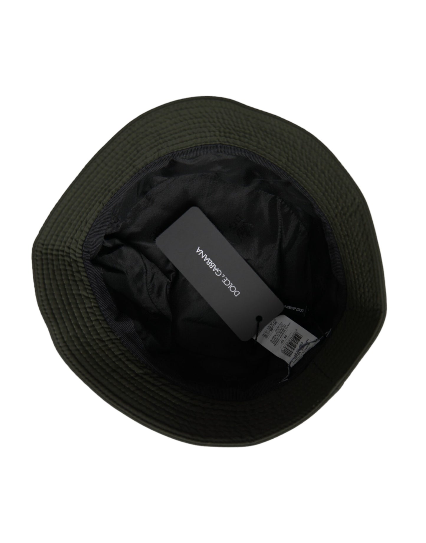 Dolce & Gabbana Army Green Polyester Cap Bucket Hat Men Dolce & Gabbana