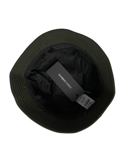 Dolce & Gabbana Army Green Polyester Cap Bucket Hat Men Dolce & Gabbana