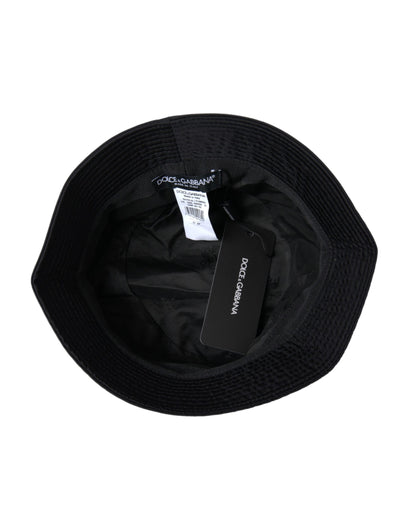 Dolce & Gabbana Black Wide Brim Cap Bucket Hat Men Dolce & Gabbana