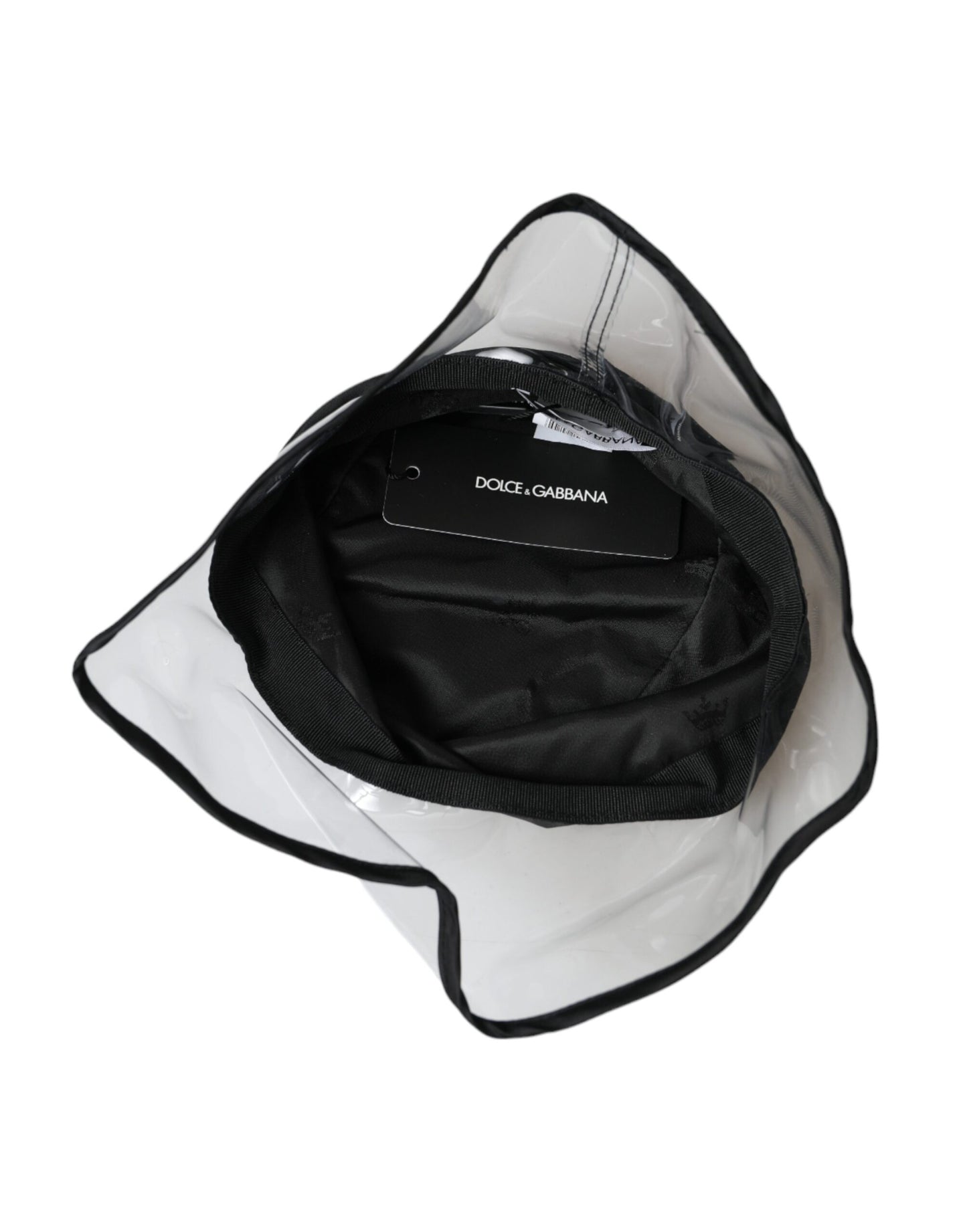 Dolce & Gabbana Black Polyester Plastic Bucket Hat Men Dolce & Gabbana