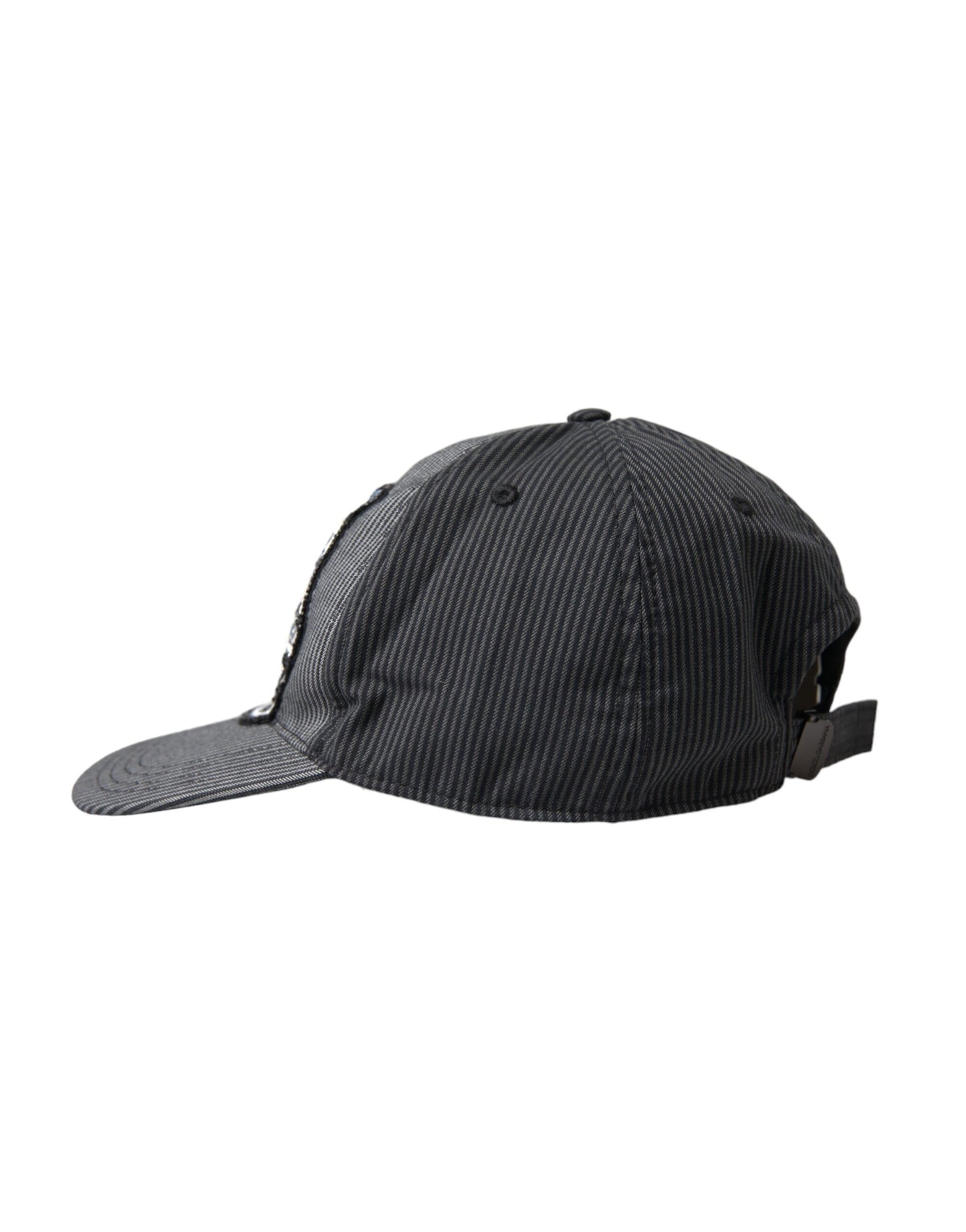 Dolce & Gabbana Black Cotton Embellished Baseball Hat Men Dolce & Gabbana