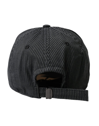 Dolce & Gabbana Black Cotton Embellished Baseball Hat Men Dolce & Gabbana