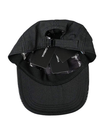 Dolce & Gabbana Black Cotton Embellished Baseball Hat Men Dolce & Gabbana