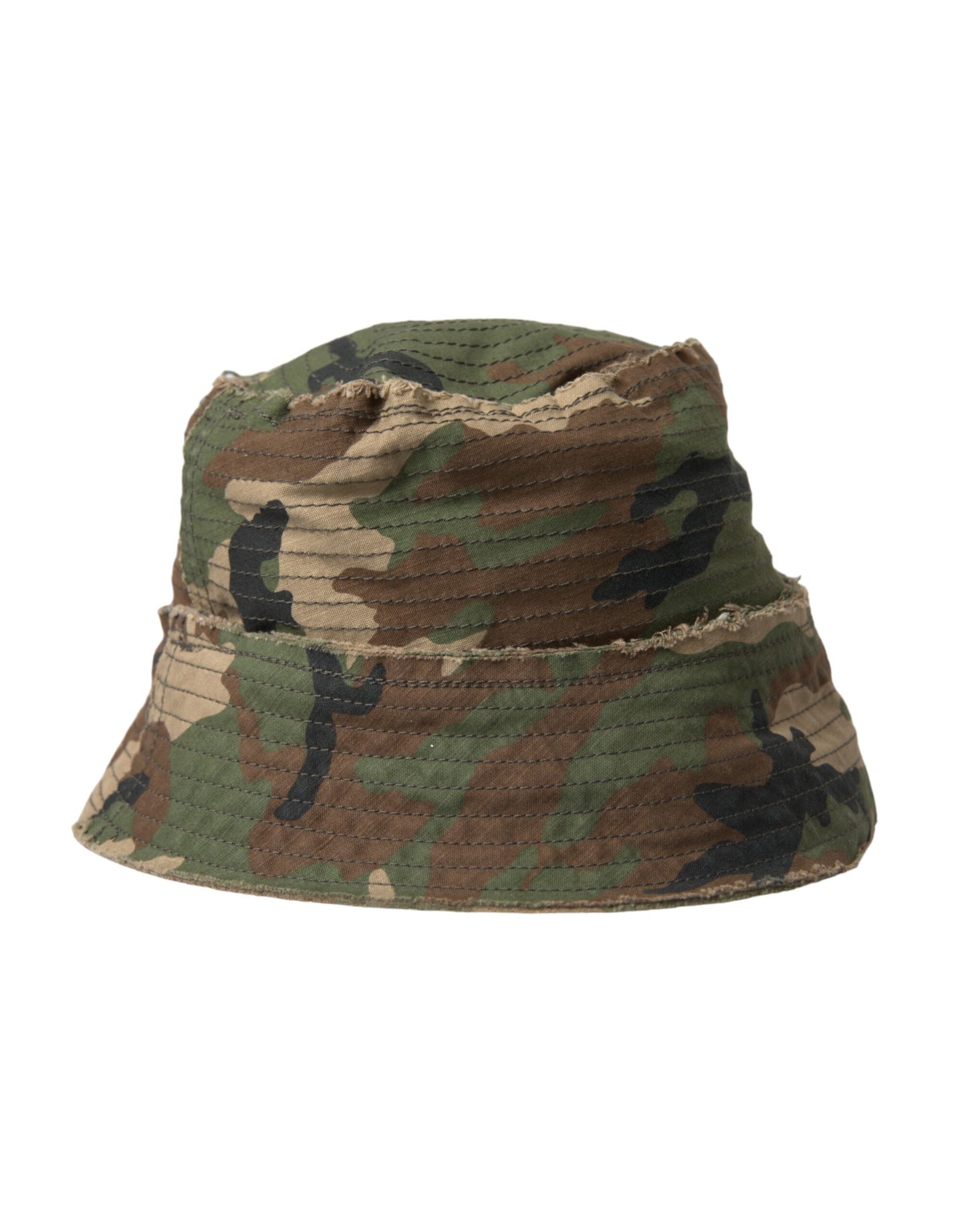 Dolce & Gabbana Green Camouflage Cotton Bucket Hat Men Dolce & Gabbana