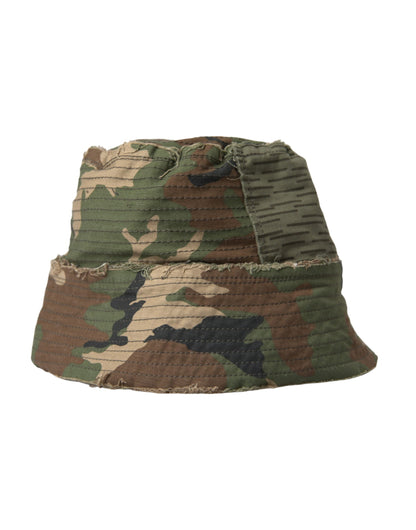 Dolce & Gabbana Green Camouflage Cotton Bucket Hat Men Dolce & Gabbana