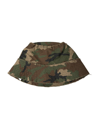 Dolce & Gabbana Green Camouflage Cotton Bucket Hat Men Dolce & Gabbana