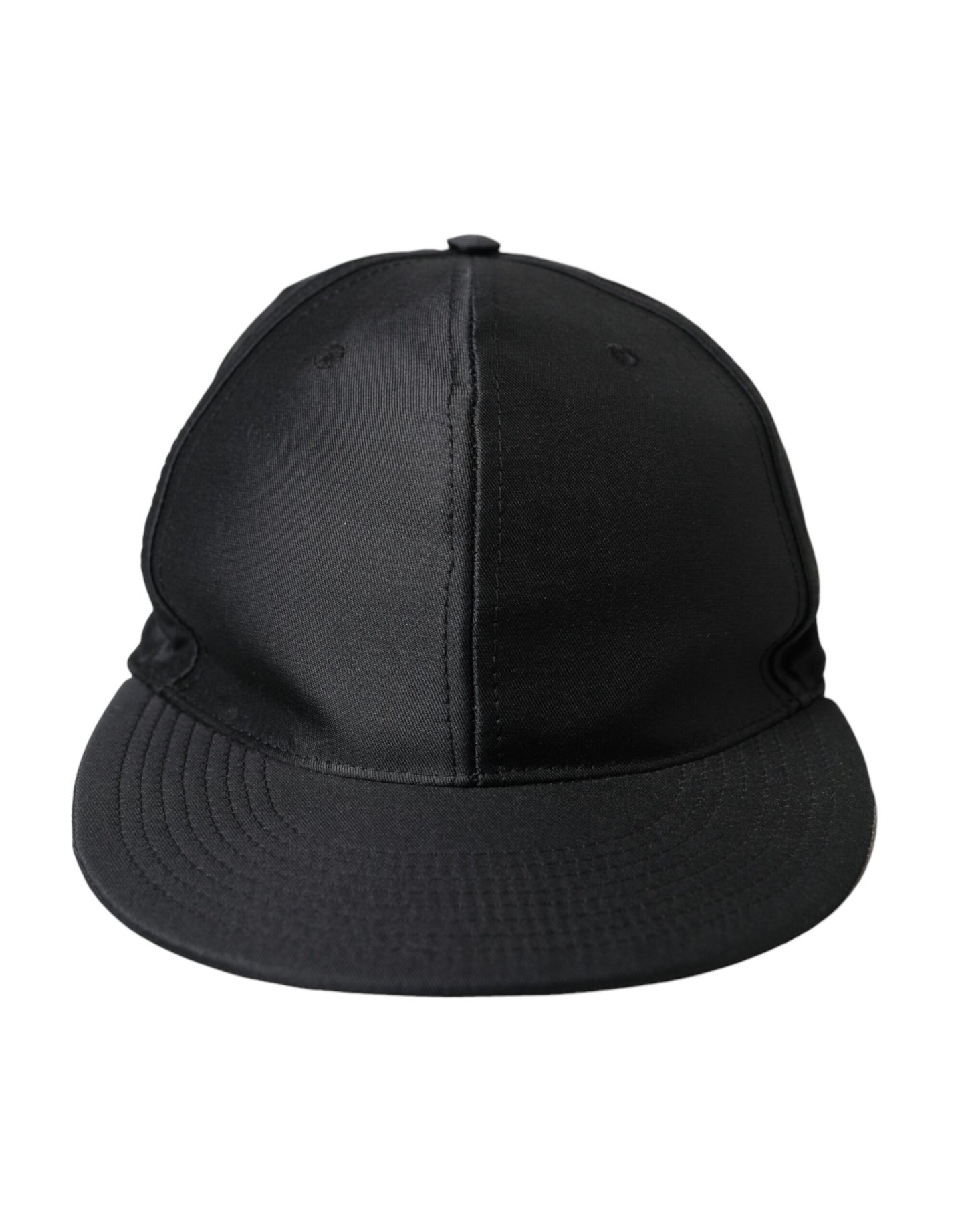 Dolce & Gabbana Black Silk Cotton Logo Baseball Hat Men Dolce & Gabbana