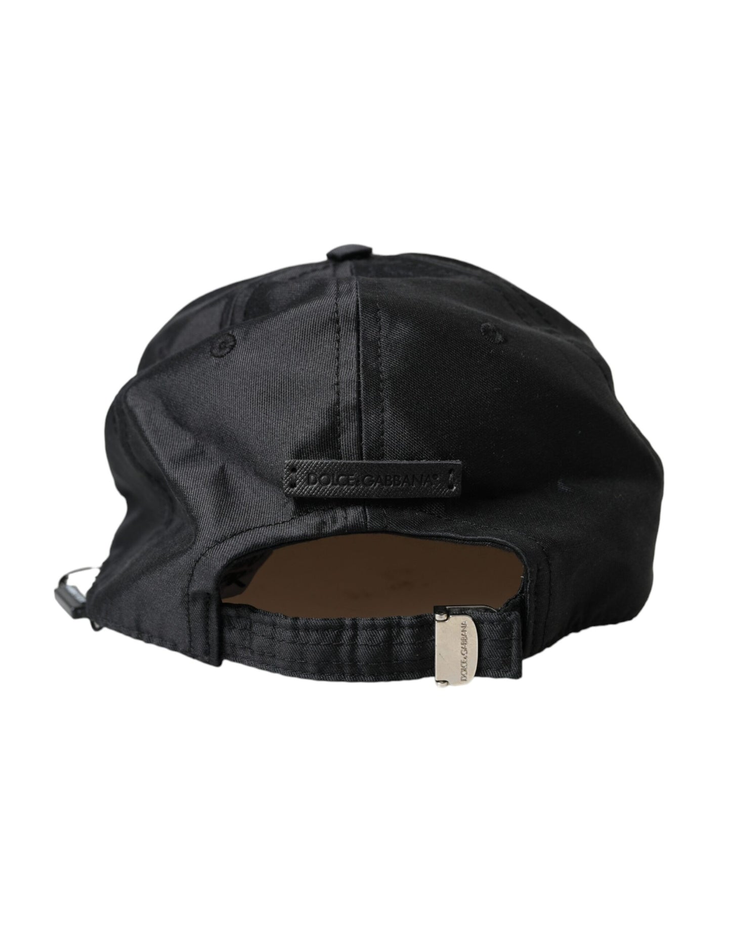 Dolce & Gabbana Black Silk Cotton Logo Baseball Hat Men Dolce & Gabbana