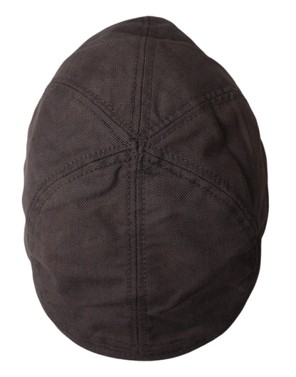 Dolce & Gabbana Brown Nylon Cloth Newsboy Hat Men Dolce & Gabbana