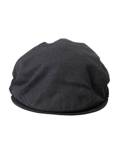 Dolce & Gabbana Gray Cotton Cloth Newsboy Hat Men Dolce & Gabbana