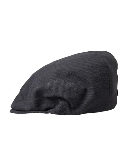 Dolce & Gabbana Gray Cotton Cloth Newsboy Hat Men Dolce & Gabbana