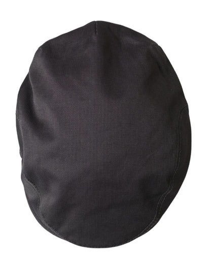 Dolce & Gabbana Gray Cotton Cloth Newsboy Hat Men Dolce & Gabbana