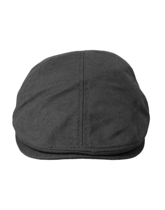 Dolce & Gabbana Dark Gray Nylon Cloth Newsboy Hat Men Dolce & Gabbana