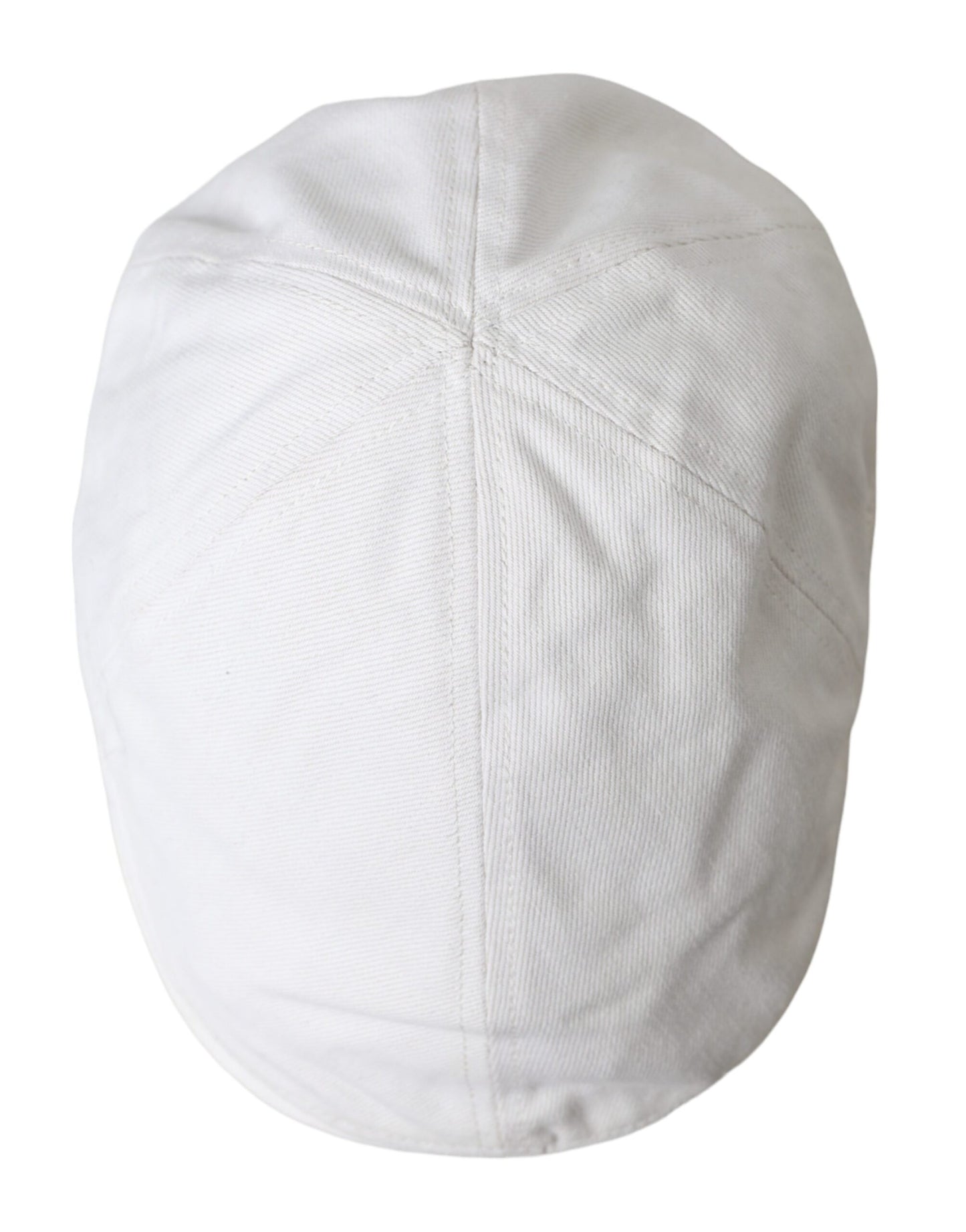 Dolce & Gabbana White Cotton Cloth Newsboy Hat Men Dolce & Gabbana