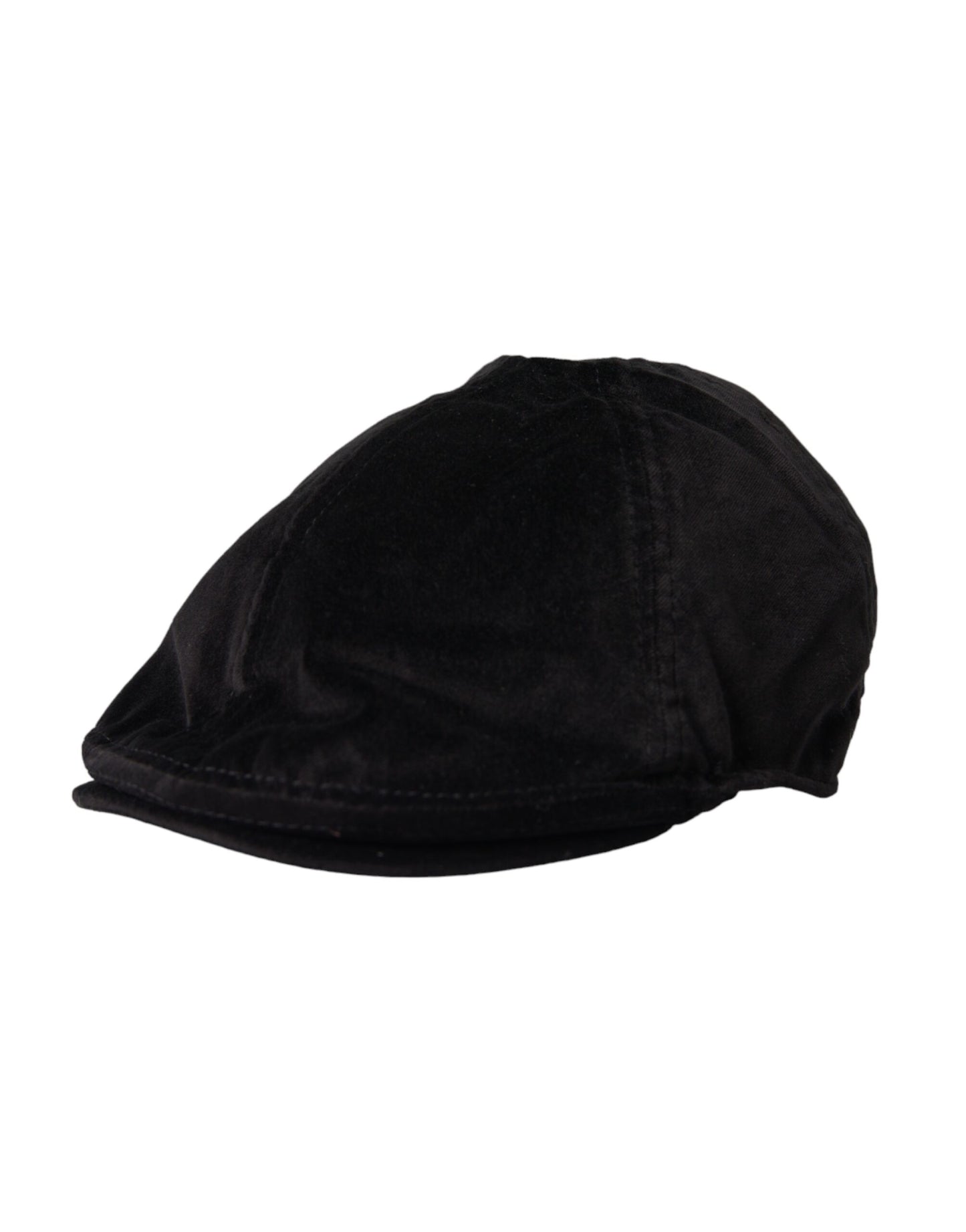 Dolce & Gabbana Black Crown Cotton Newsboy Hat Men Dolce & Gabbana