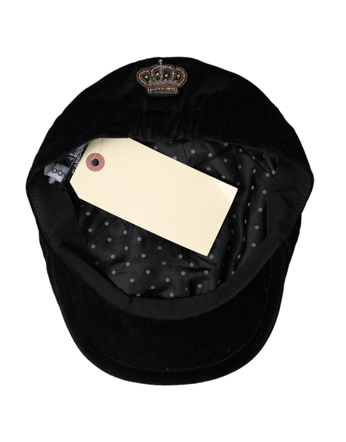 Dolce & Gabbana Black Crown Cotton Newsboy Hat Men Dolce & Gabbana