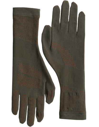 Dolce & Gabbana Brown Cotton Stretch Wrist Length Gloves Dolce & Gabbana