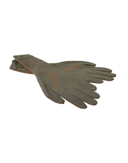 Dolce & Gabbana Brown Cotton Stretch Wrist Length Gloves Dolce & Gabbana