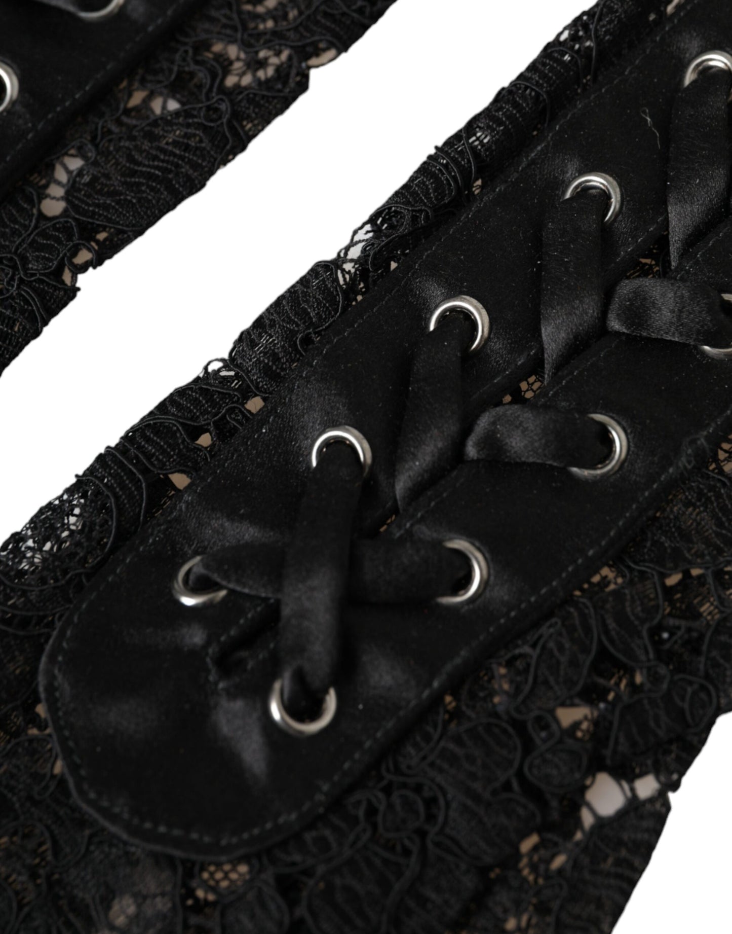 Dolce & Gabbana Black Taormina Lace Elbow Length Gloves Dolce & Gabbana