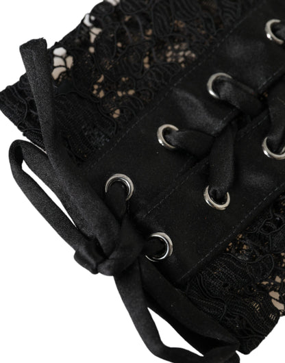 Dolce & Gabbana Black Taormina Lace Elbow Length Gloves Dolce & Gabbana