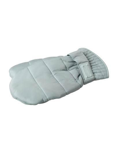 Dolce & Gabbana Green Quilted Nylon Wrist Length Mitten Gloves Dolce & Gabbana